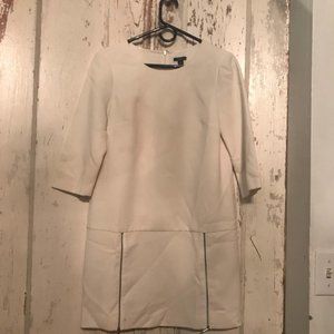 Flattering Ann Taylor Midi Dress in White